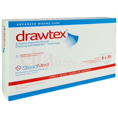 Drawtex Hydroconductive Wound Dressing w/ LevaFiber - 8x39 Roll (Box of 5)